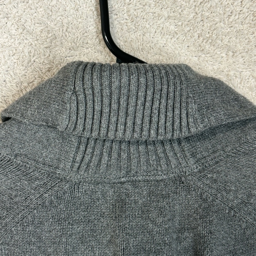 Tommy Hilfiger Men’s Button Cardigan Gray Heather Large. Preppy - Picture 7 of 9